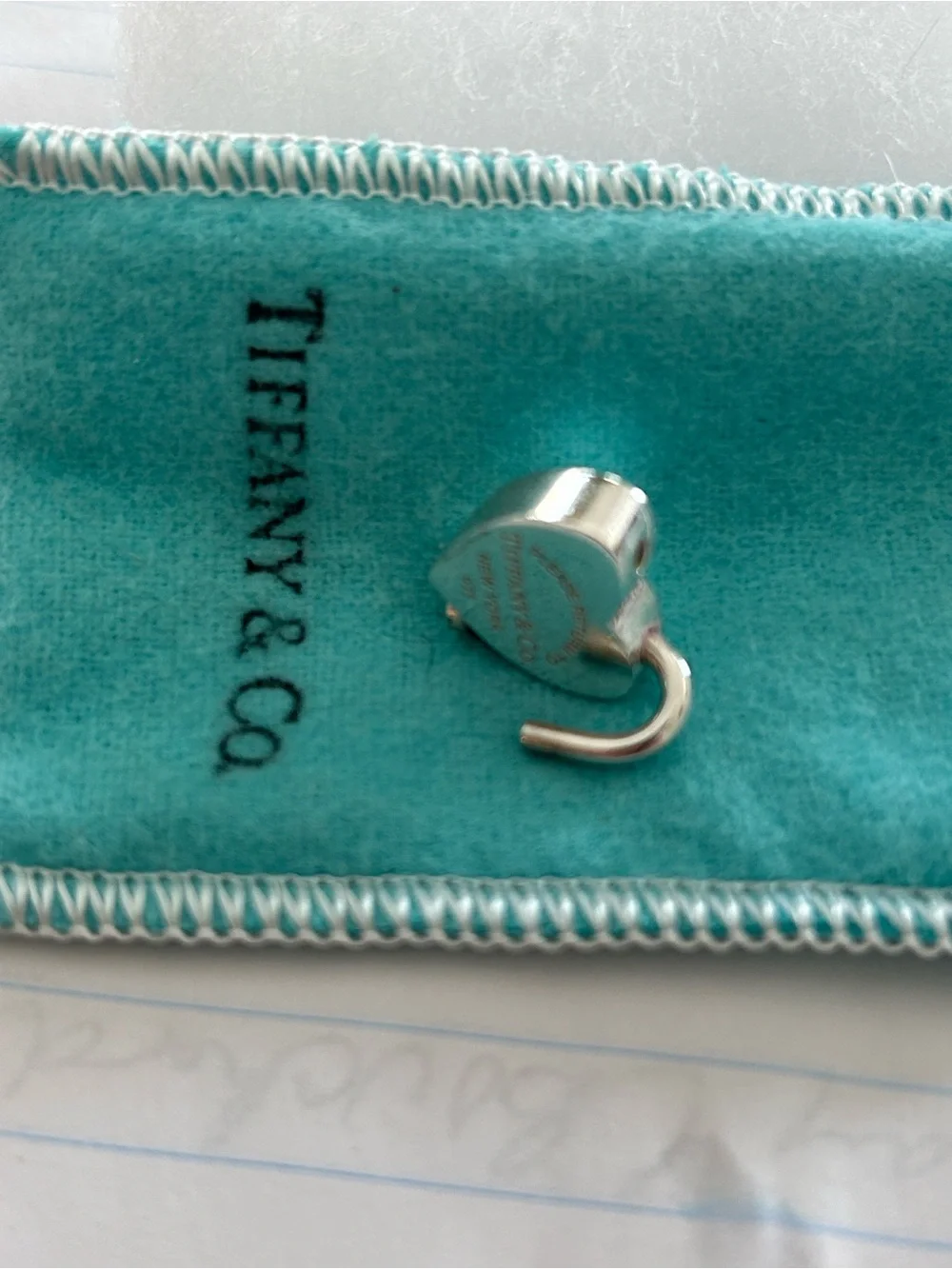 Tiffany & Co. Return to Tiffany Heart Lock Charm .925 Sterling Silver - Picture 6 of 11